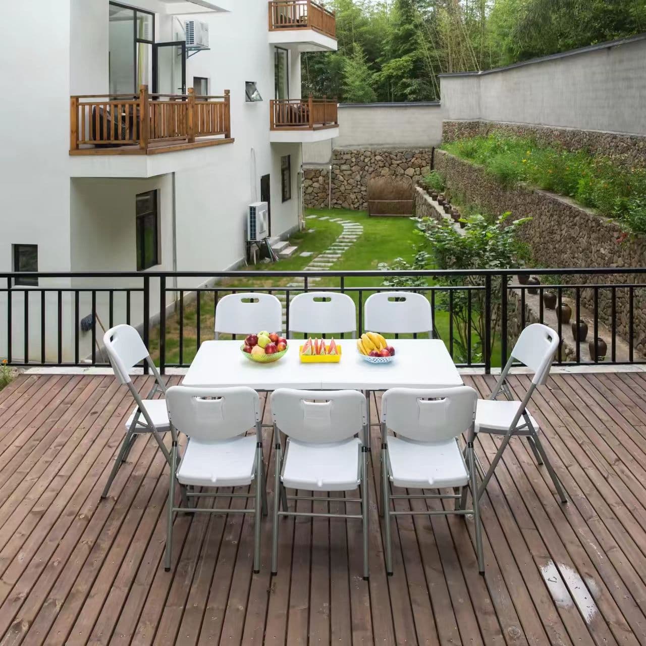 Outdoor folding tables for events and parties