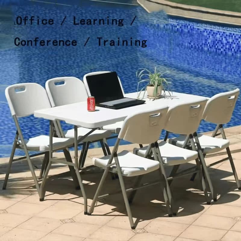 Office folding tables for workspace and meetings